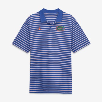 Men's Jordan Brand Royal/White Florida Gators Primetime Victory Striped Dri-FIT Polo
