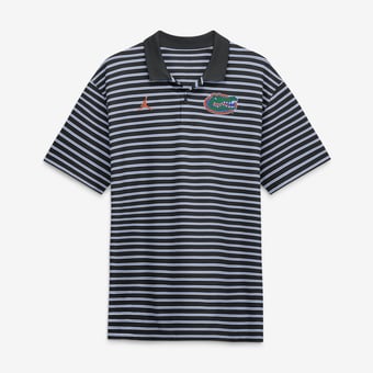 Men's Jordan Brand Black/White Florida Gators Primetime Victory Striped Dri-FIT Polo