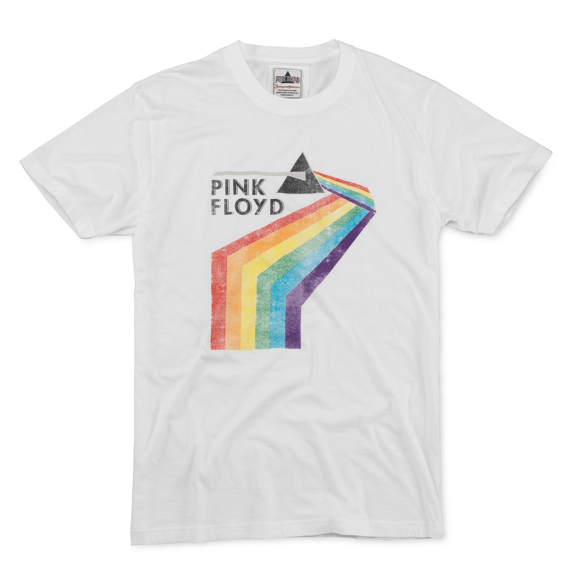 Unisex American Needle White Pink Floyd Vintage Fade T-Shirt