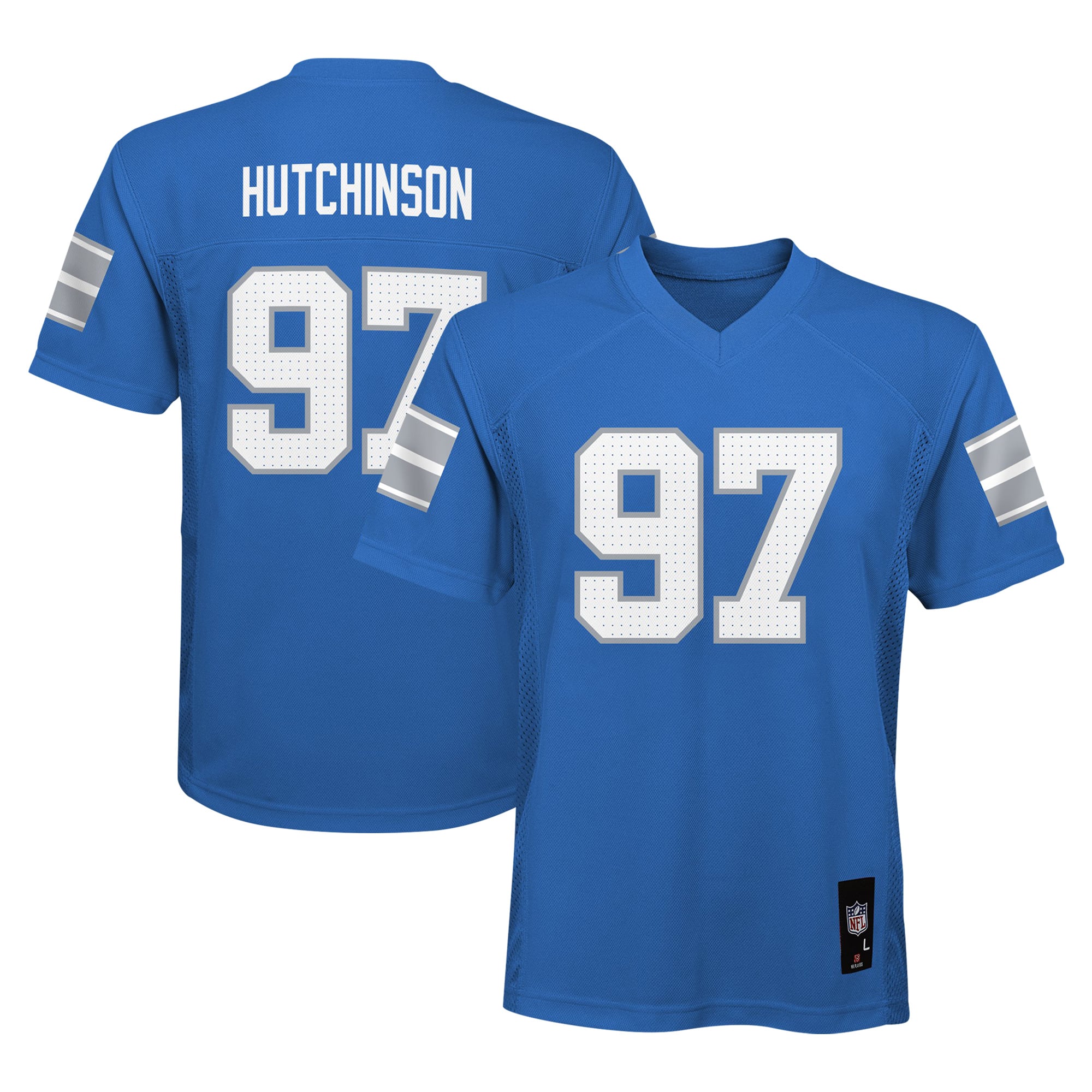 Youth Aidan Hutchinson Blue Detroit Lions Replica Jersey