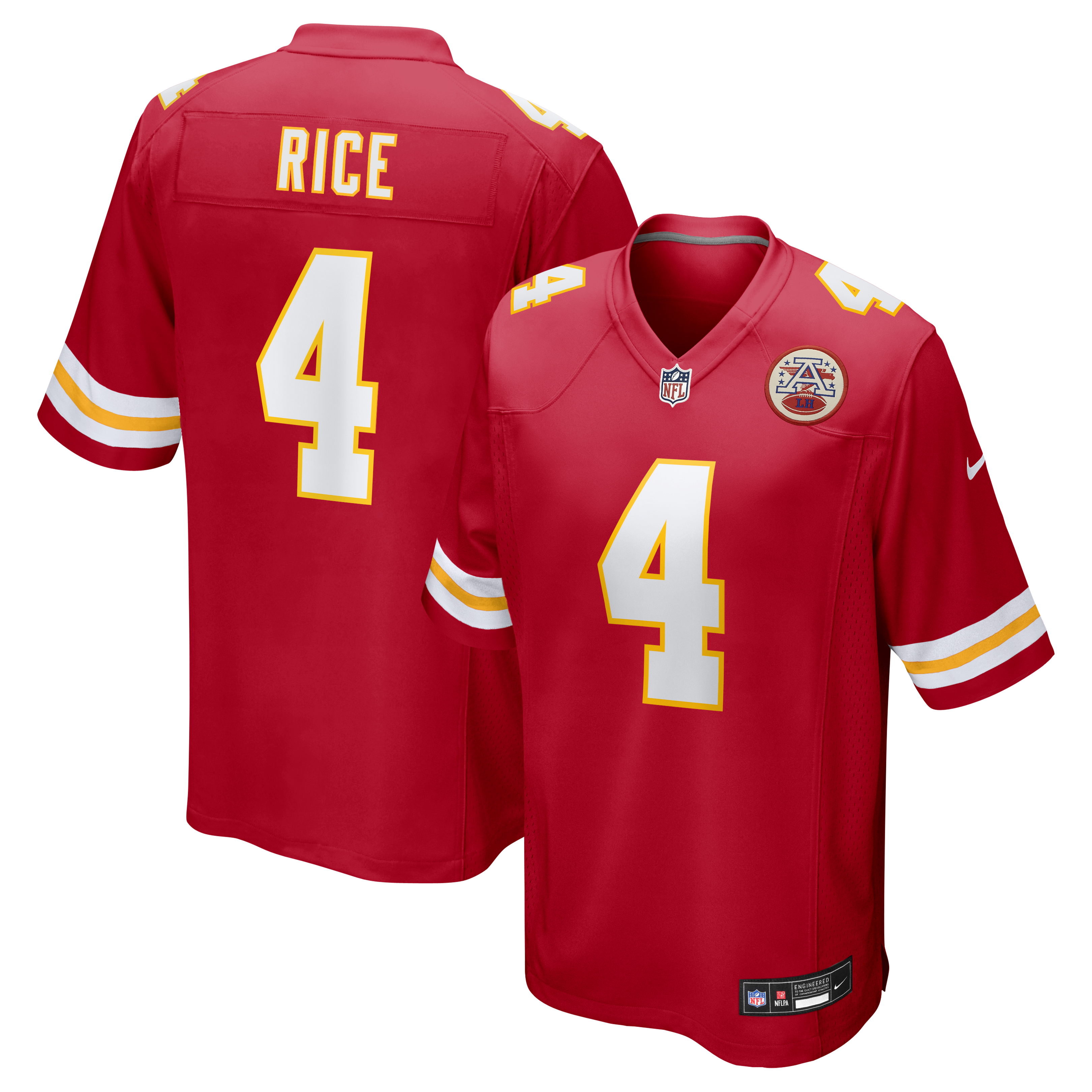 Men's Nike Rashee Rice  Red Kansas City Chiefs  Game Jersey