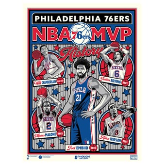 Phenom Gallery Philadelphia 76ers 18" x 24" Serigraph Print