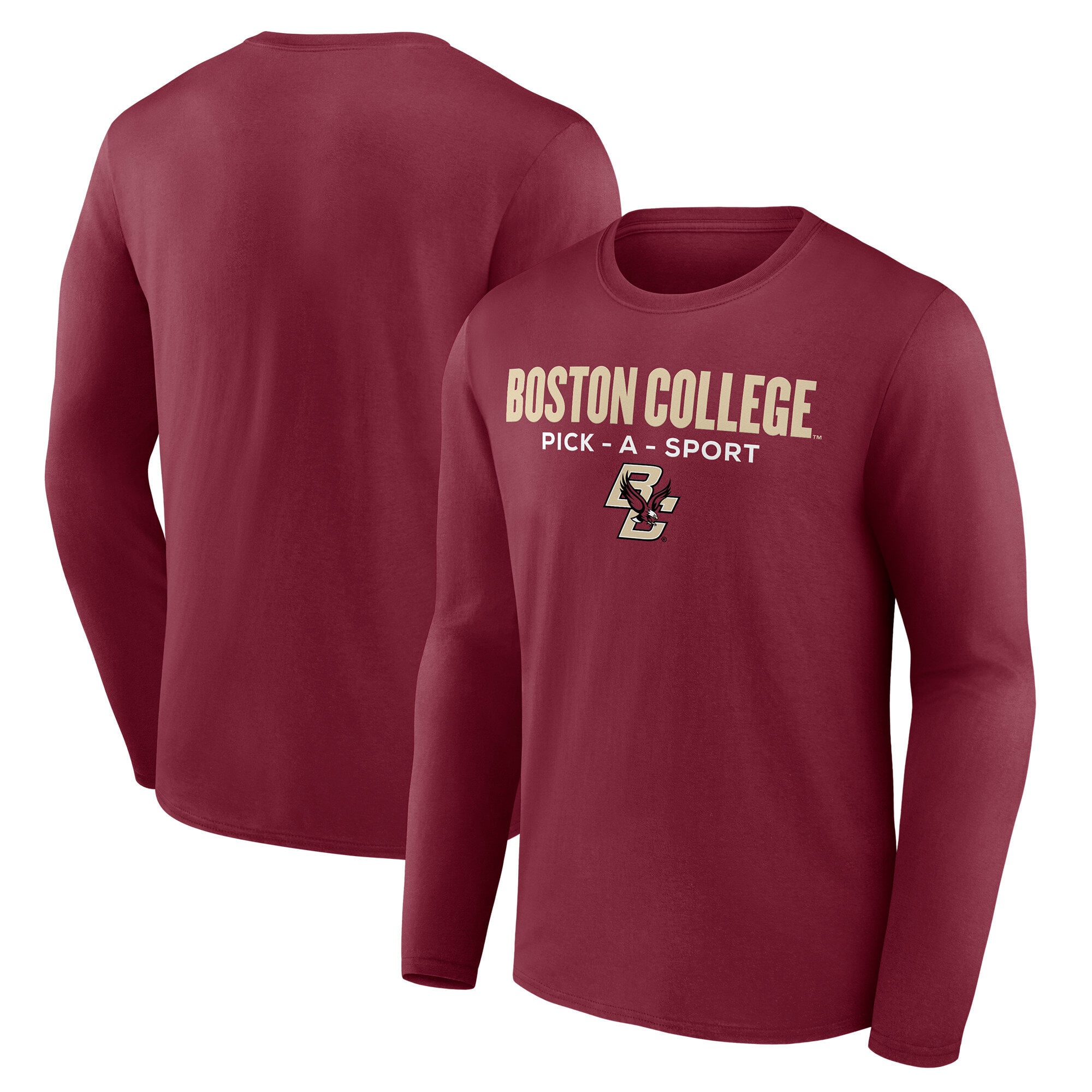 Men's Maroon Boston College Eagles Authentic Pick-A-Sport Long Sleeve T-Shirt