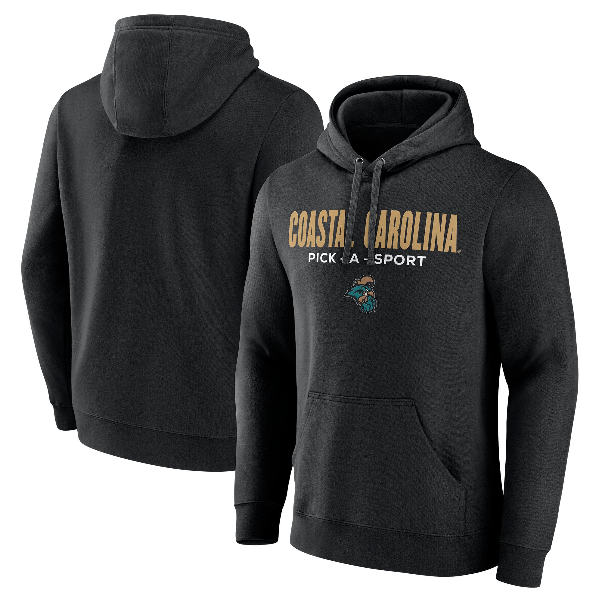 Men's Black Coastal Carolina Chanticleers Authentic Pick-A-Sport Pullover Hoodie