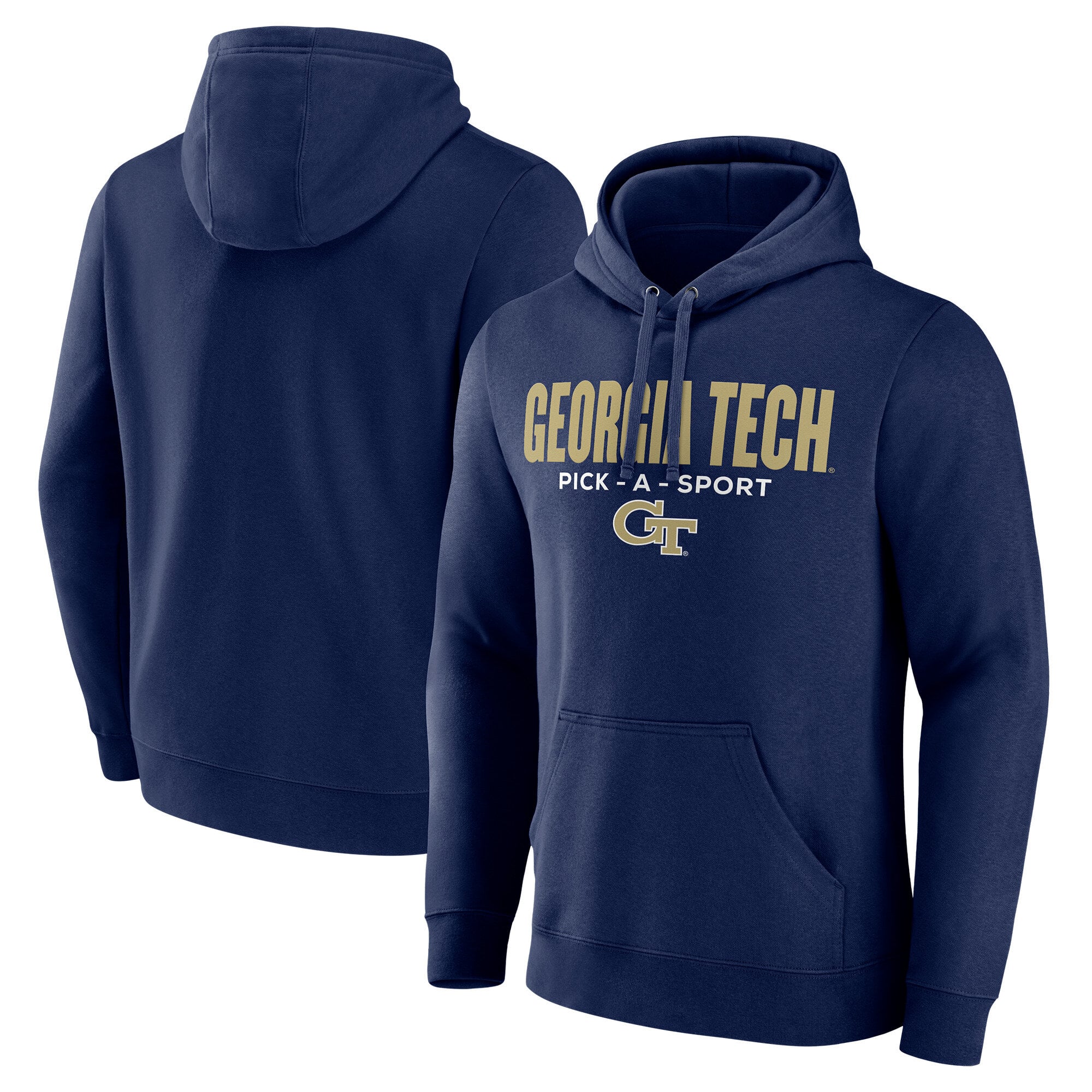Men's Navy Georgia Tech Yellow Jackets Authentic Pick-A-Sport Pullover Hoodie