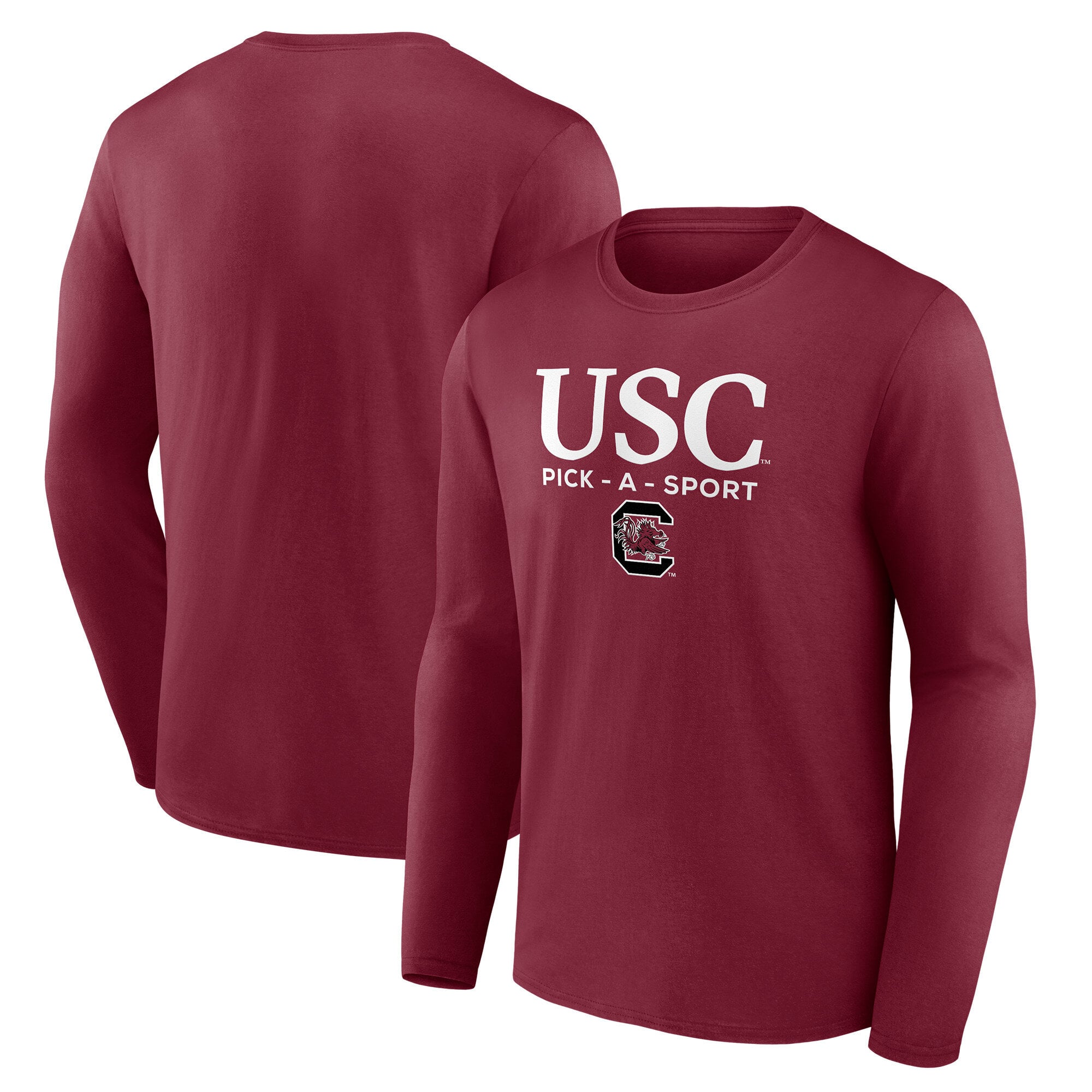 Men's Garnet South Carolina Gamecocks Authentic Pick-A-Sport Long Sleeve T-Shirt