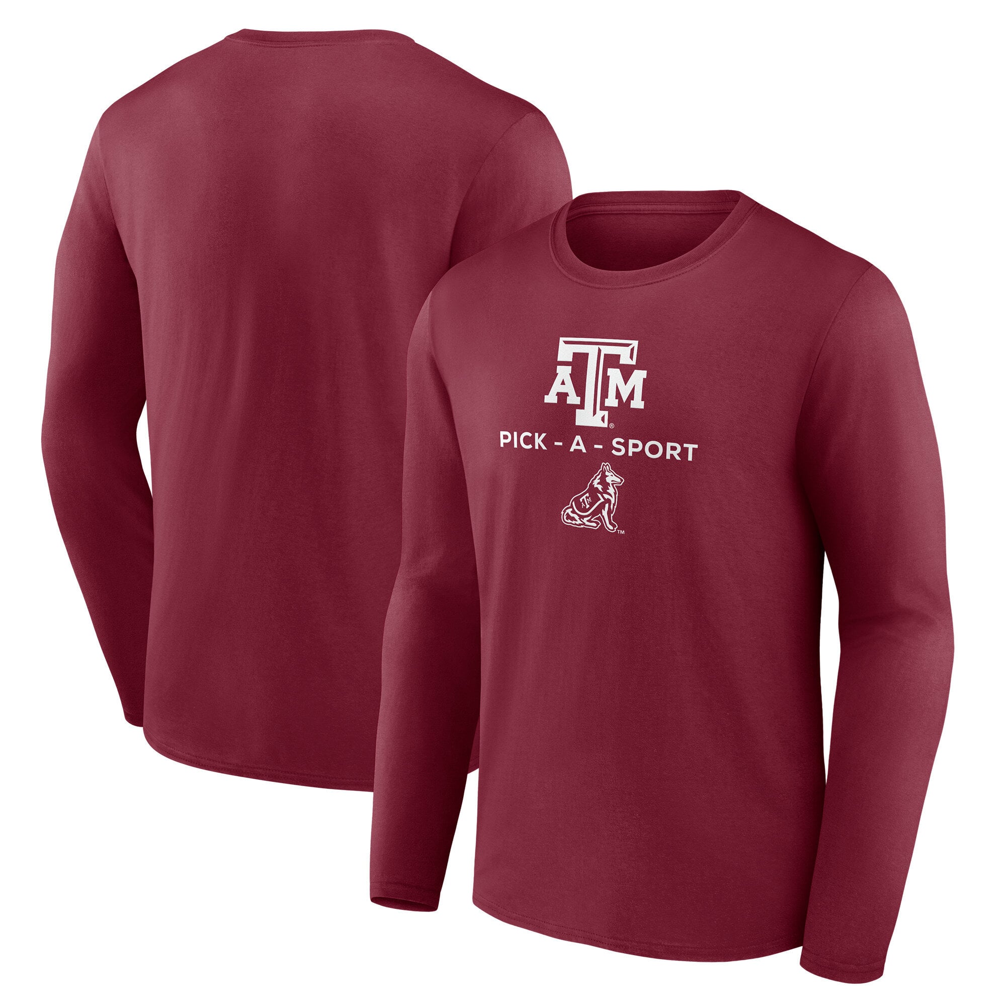 Men's Maroon Texas A&M Aggies Authentic Pick-A-Sport Long Sleeve T-Shirt