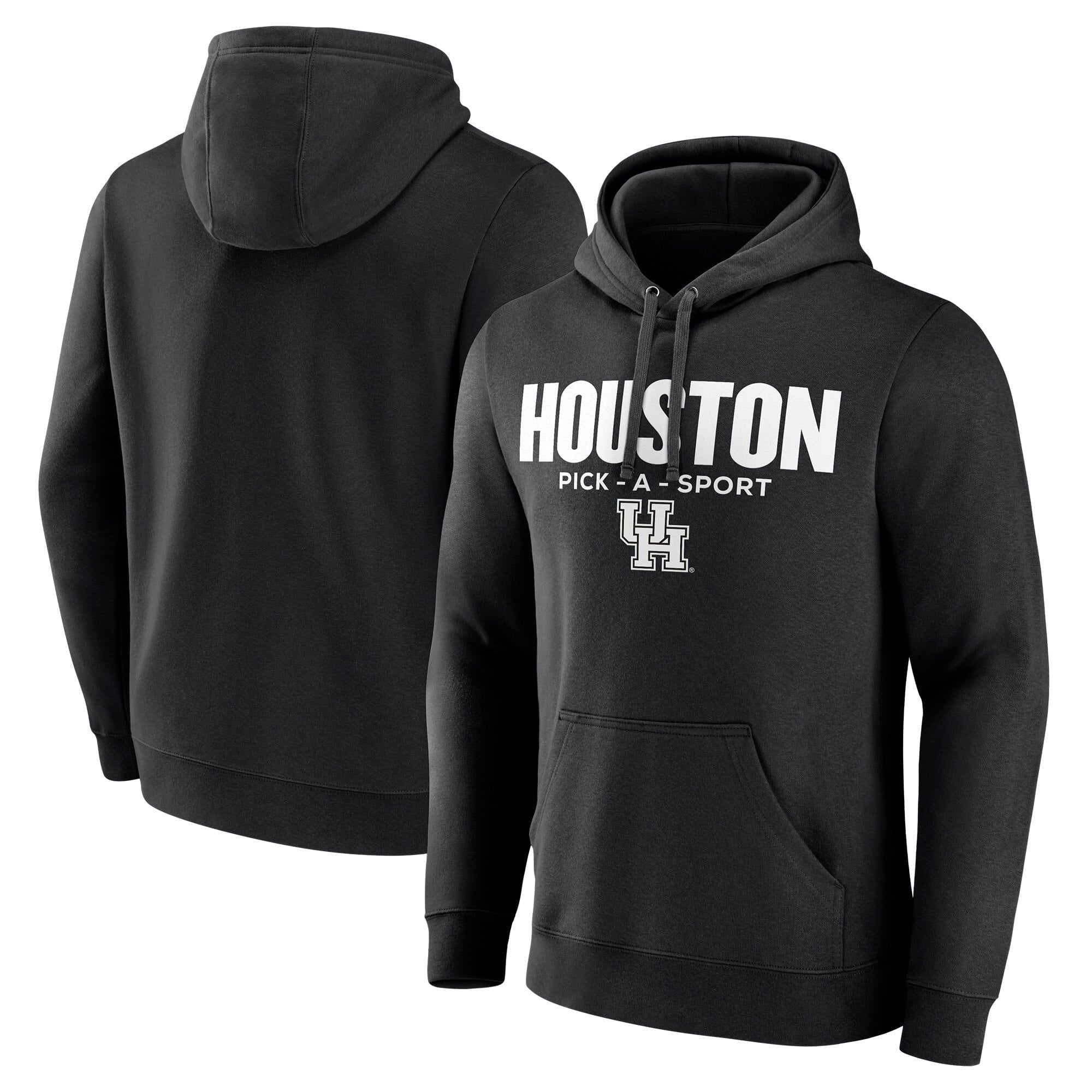 Men's Black Houston Cougars Authentic Pick-A-Sport Pullover Hoodie