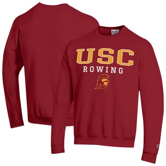 Men's Champion Cardinal USC Trojans Rowing Eco Powerblend Pullover Sweatshirt