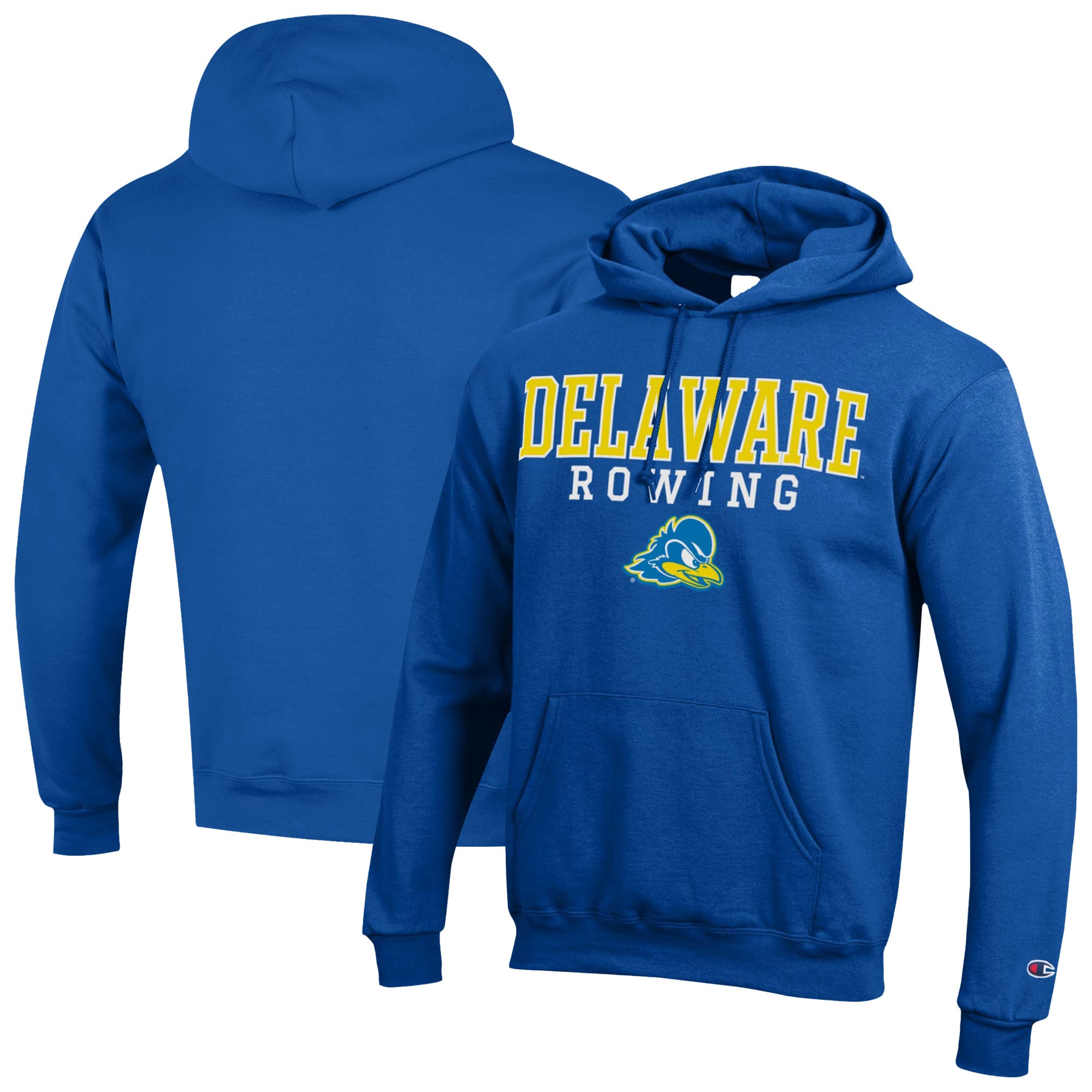 Men's Champion Royal Delaware Fightin' Blue Hens Rowing Eco Powerblend Pullover Hoodie