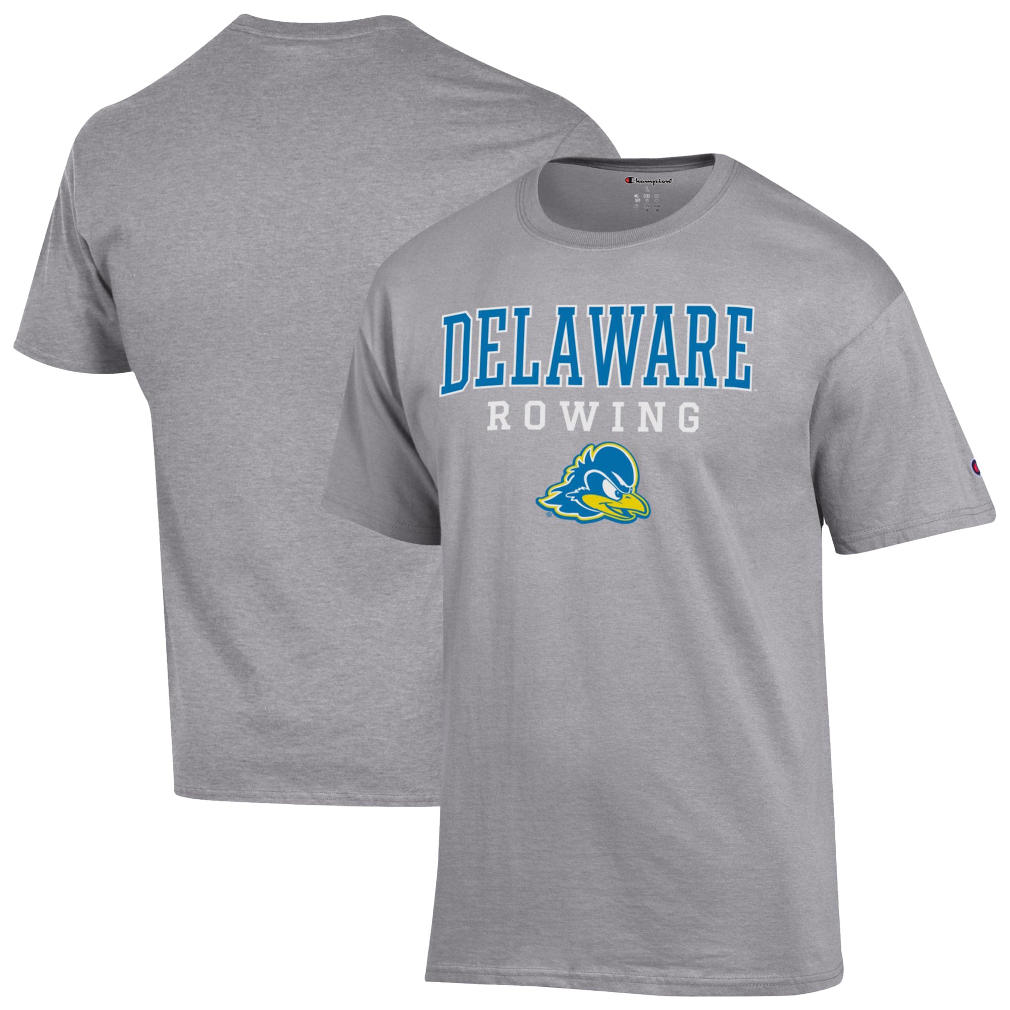 Men's Champion Gray Delaware Fightin' Blue Hens Rowing Jersey T-Shirt