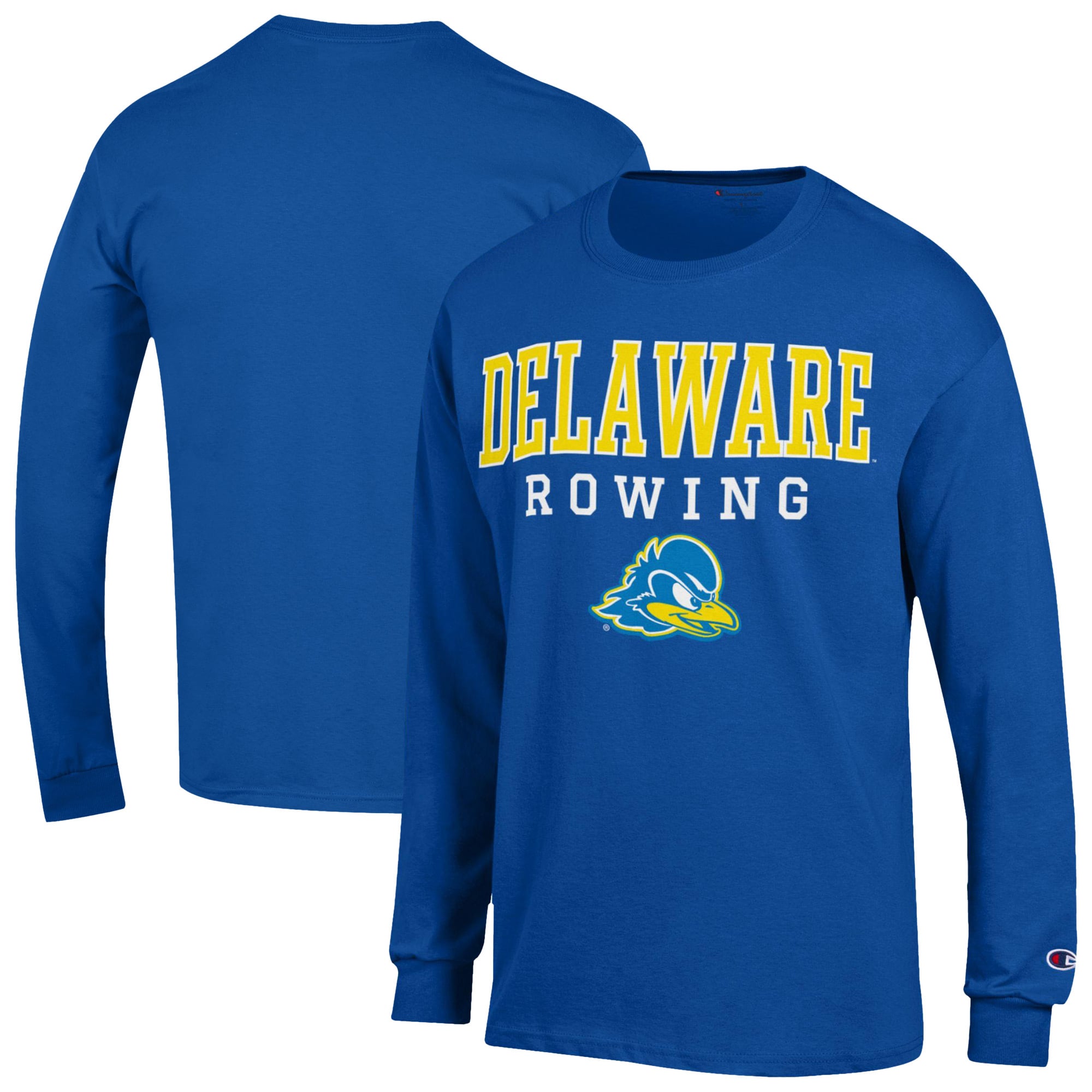 Men's Champion  Royal Delaware Fightin' Blue Hens Rowing Jersey Long Sleeve T-Shirt