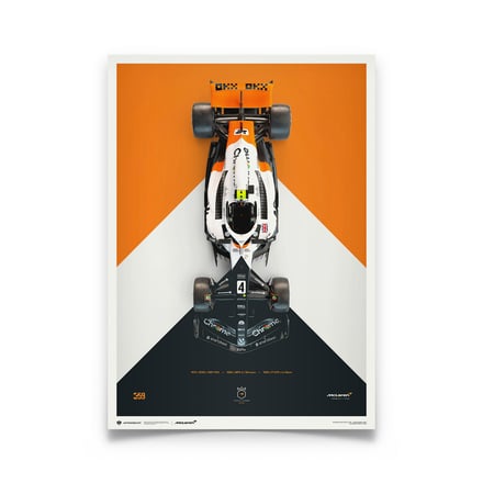 McLaren Formula 1 Team - Lando Norris - The Triple Crown Livery - 60th Anniversary - 2023 Poster