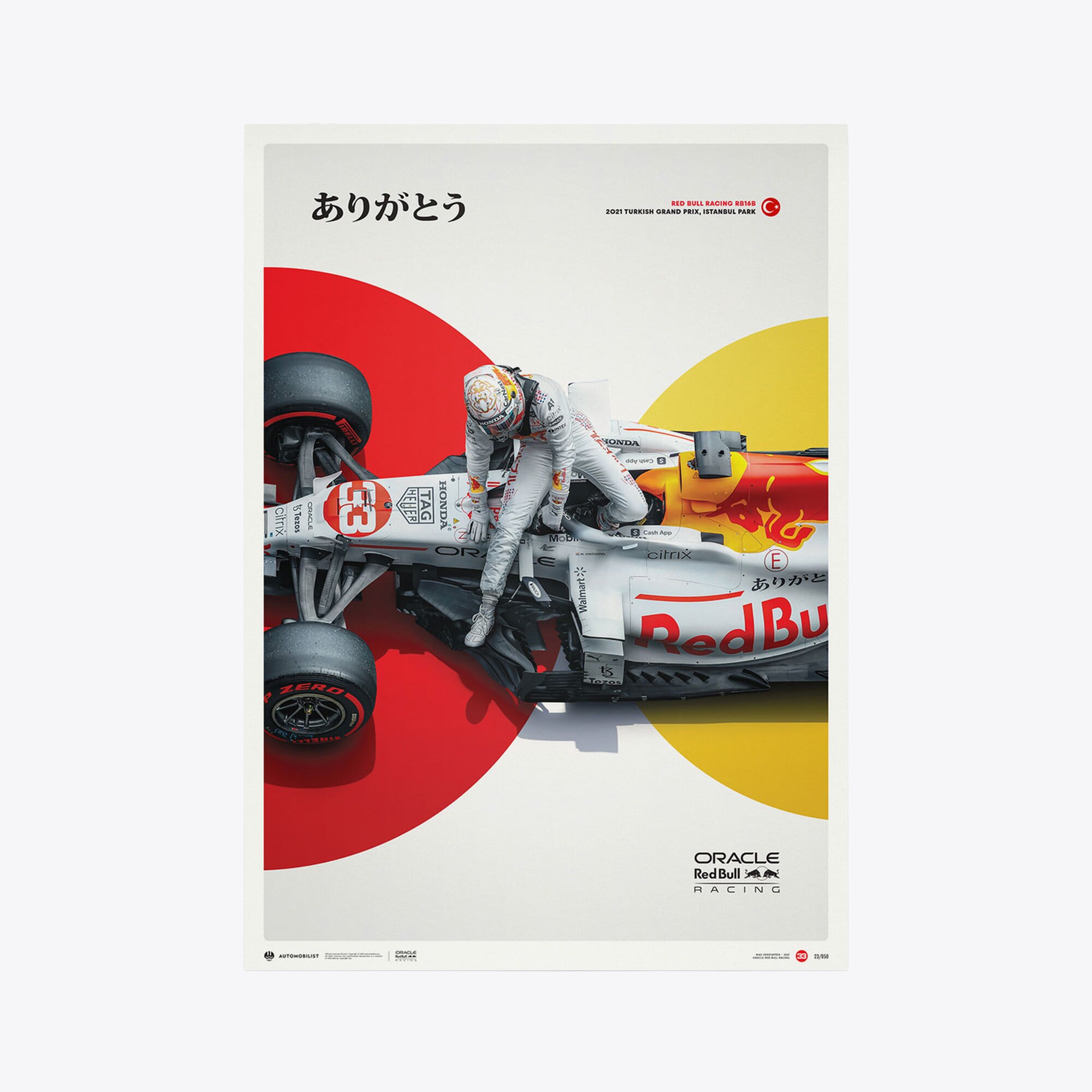 Red Bull Racing - The White Bull - Honda Livery - Grand Prix de Turquie - Affiche édition limitée 2021
