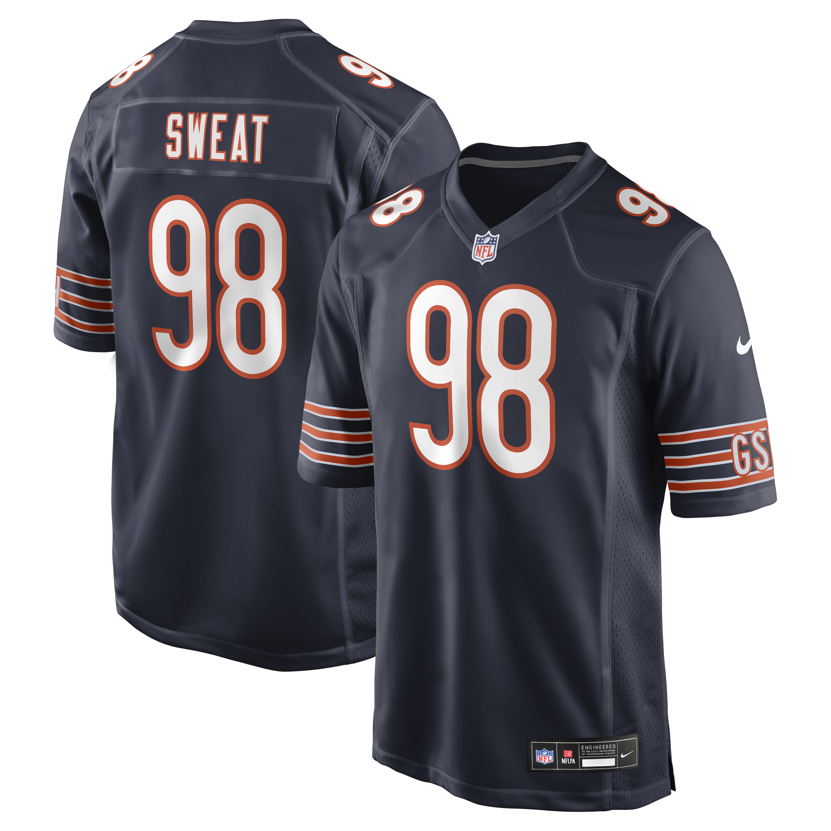 Men's Nike Montez Sweat Navy Chicago Bears Game Jersey