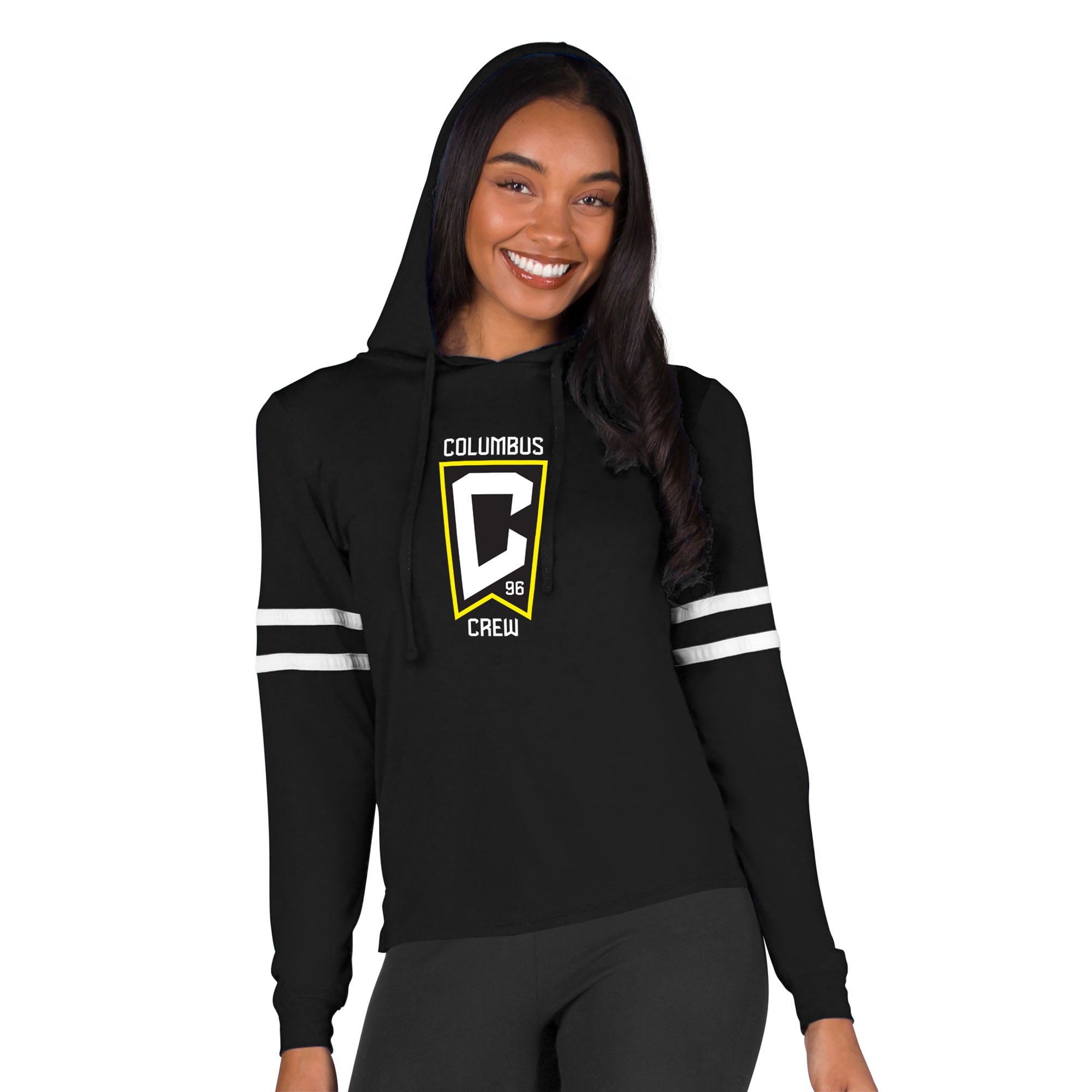 Women's Concepts Sport Black Columbus Crew Marathon Hoodie Top