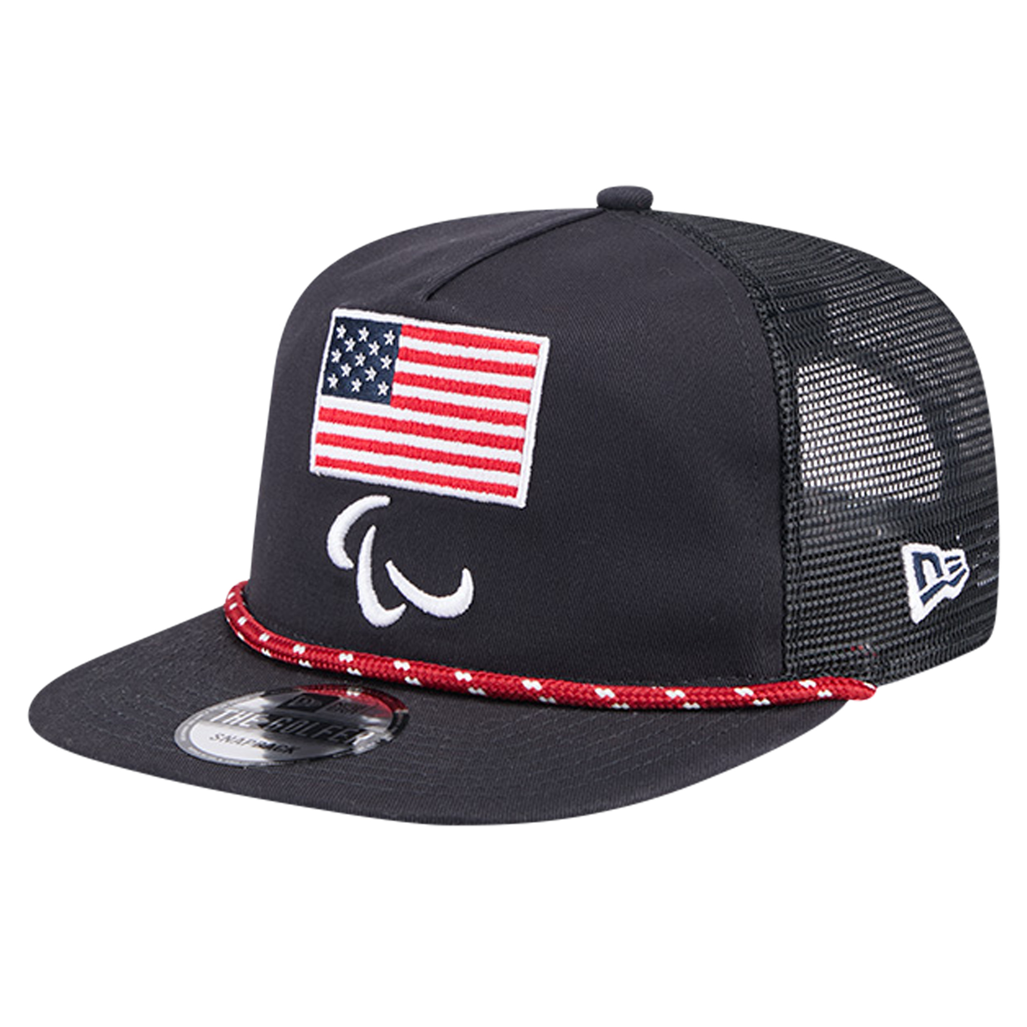 Men's New Era Navy U.S. Paralympics The Golfer Trucker Adjustable Hat