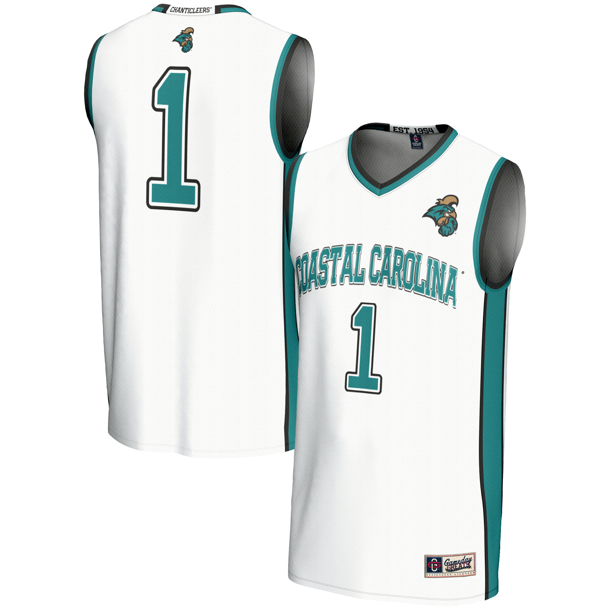 Unisex GameDay Greats White Coastal Carolina Chanticleers #1 Basketball Jersey Unisex GameDay Greats White Coastal Carolina Chanticleers #1 Basketball Jersey