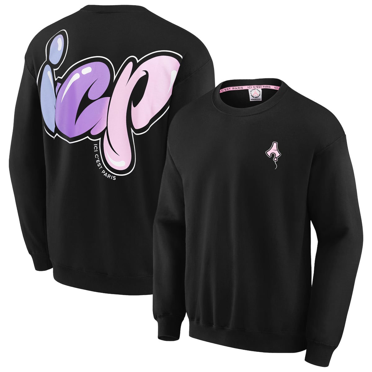 Sweat oversize Paris Saint-Germain Ici c'est Paris - Noir - Homme