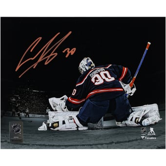 Ilya Sorokin New York Islanders Autographed 8" x 10" Making Save Spotlight Photograph