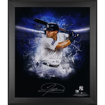 Jasson Dominguez New York Yankees Autographed Framed 20" x 24" In Focus Photograph