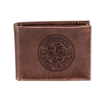 Brown Louisiana Ragin' Cajuns Bi-Fold Leather Wallet