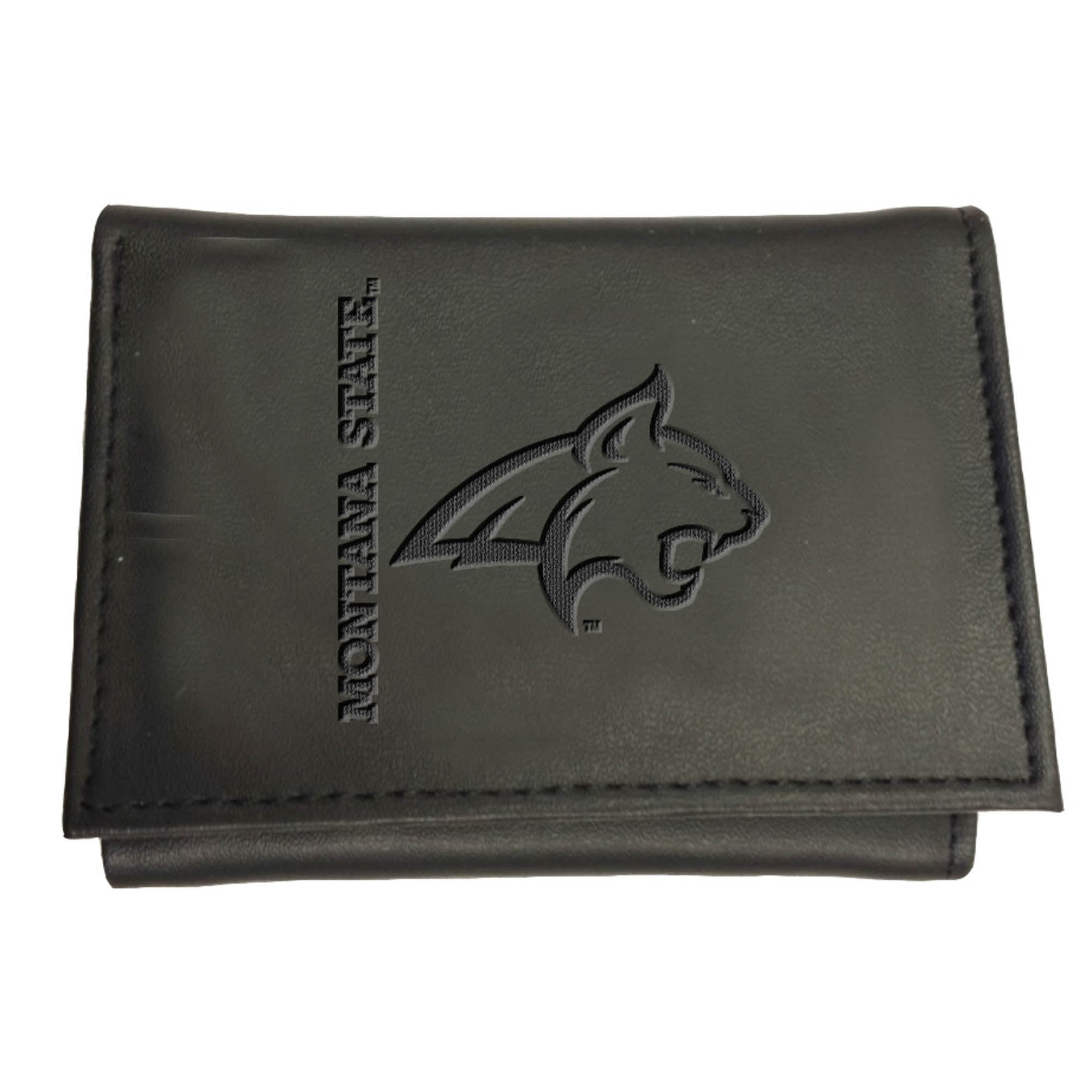 Black Montana State Bobcats Hybrid Tri-Fold Wallet