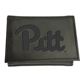 Black Pitt Panthers Hybrid Tri-Fold Wallet