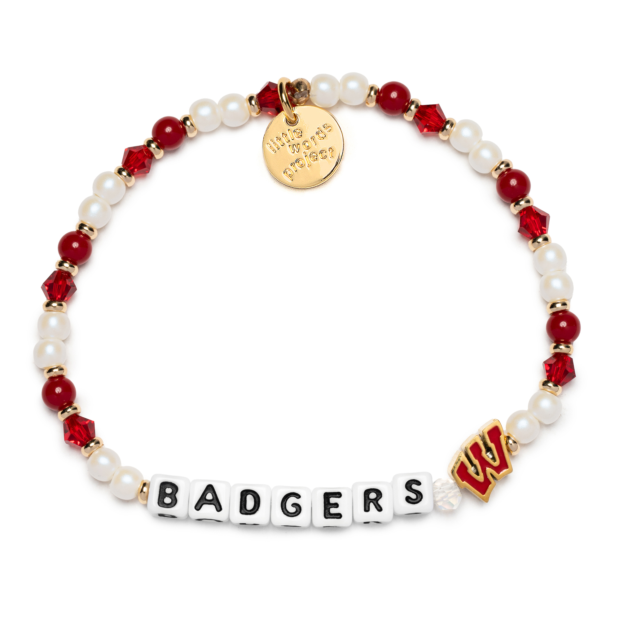 Little Words Project Wisconsin Badgers Beaded Word Bracelet