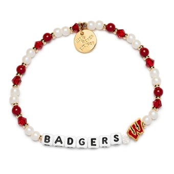 Little Words Project Wisconsin Badgers Beaded Word Bracelet