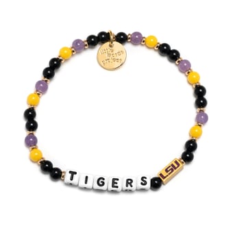 Little Words Project LSU Tigers Beaded Word Bracelet