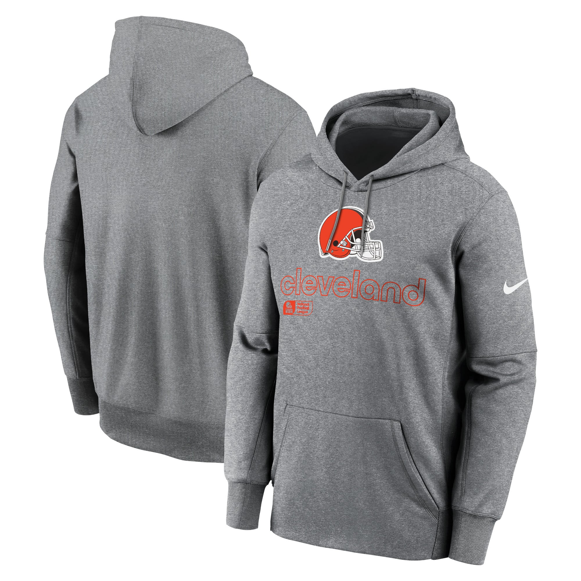 Felpa con cappuccio Cleveland Browns Nike Performance Fleece Pullover - Uomo