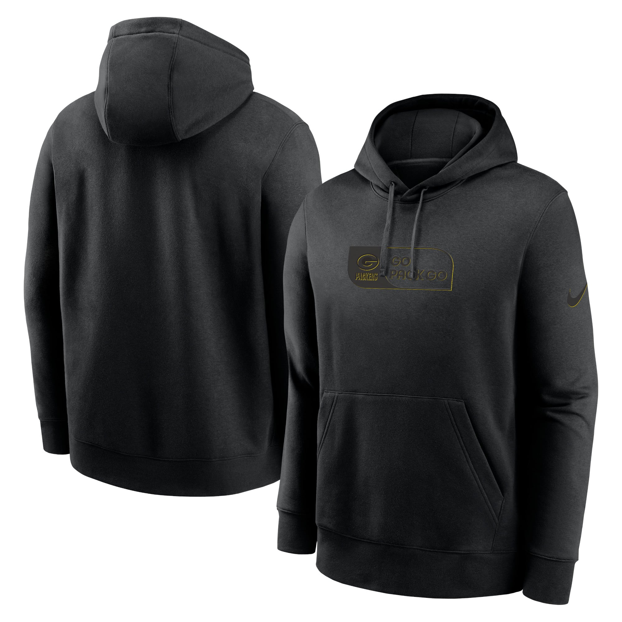 Green Bay Packers Nike French Terry Club Hoodie - Mens