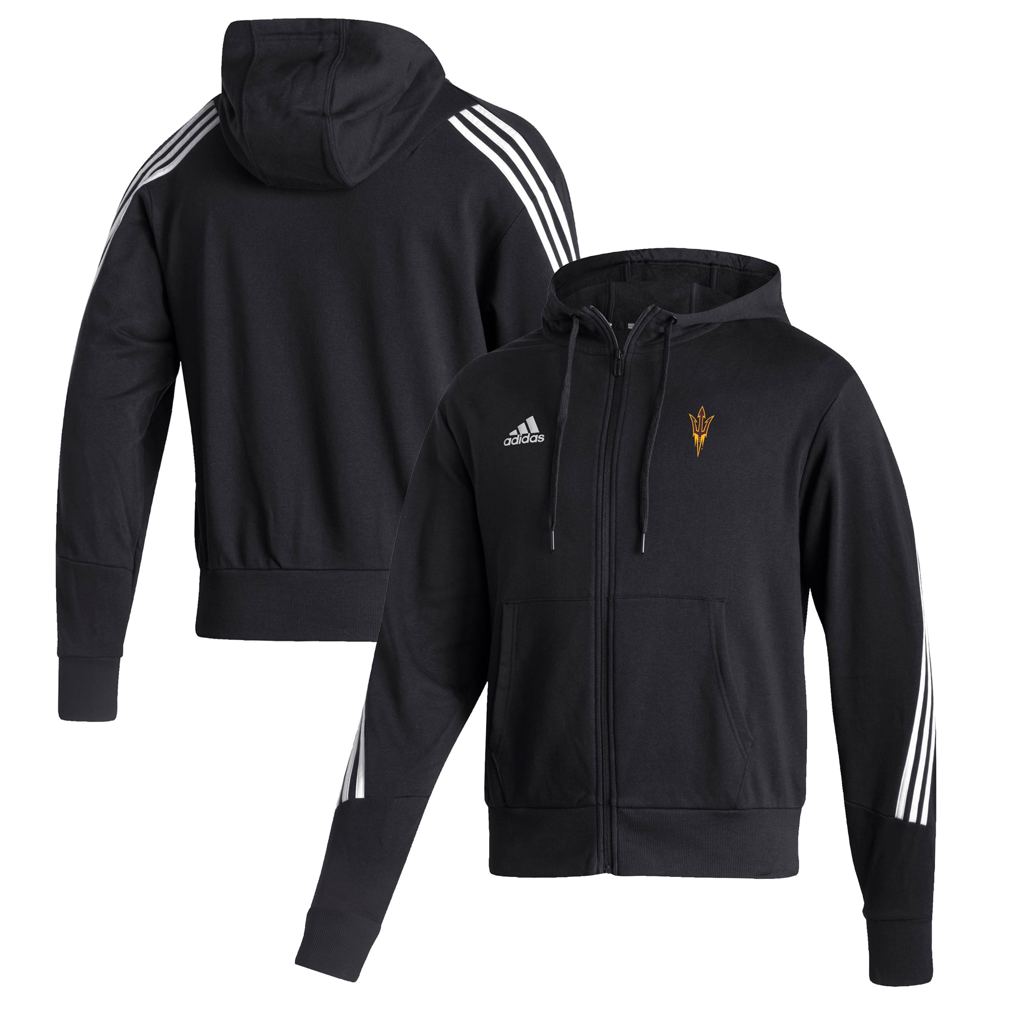 Men's adidas  Black Arizona State Sun Devils Fashion Full-Zip Hoodie