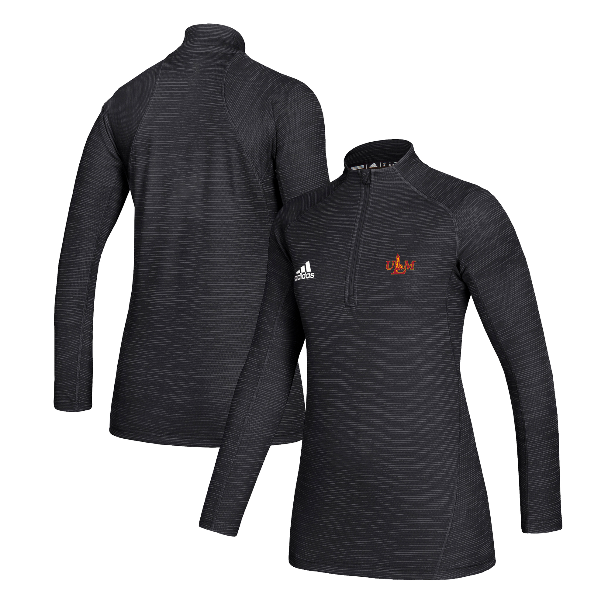 Women’s adidas Black ULM Warhawks Game Mode Performance Quarter-Zip Pullover Top