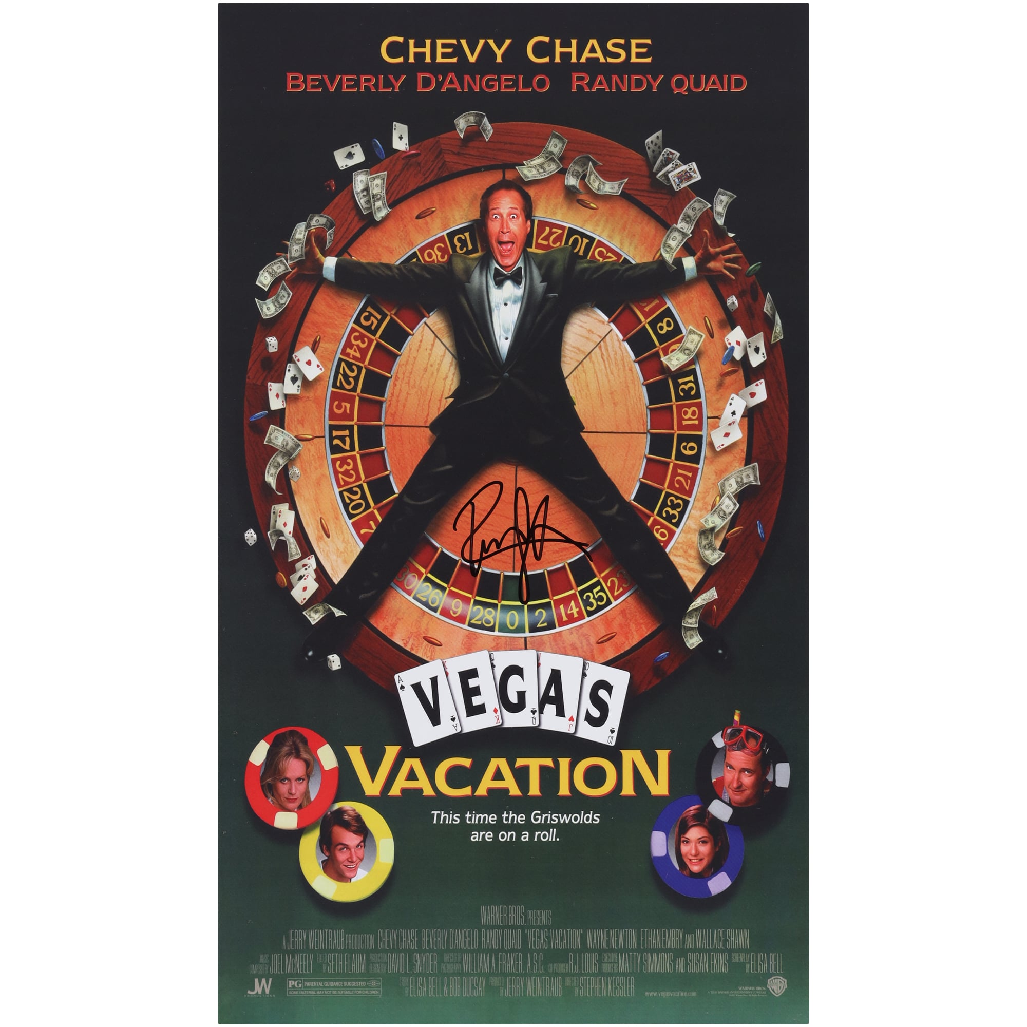 Randy Quaid Vegas Vacation Autographed 11" x 17" Movie Poster