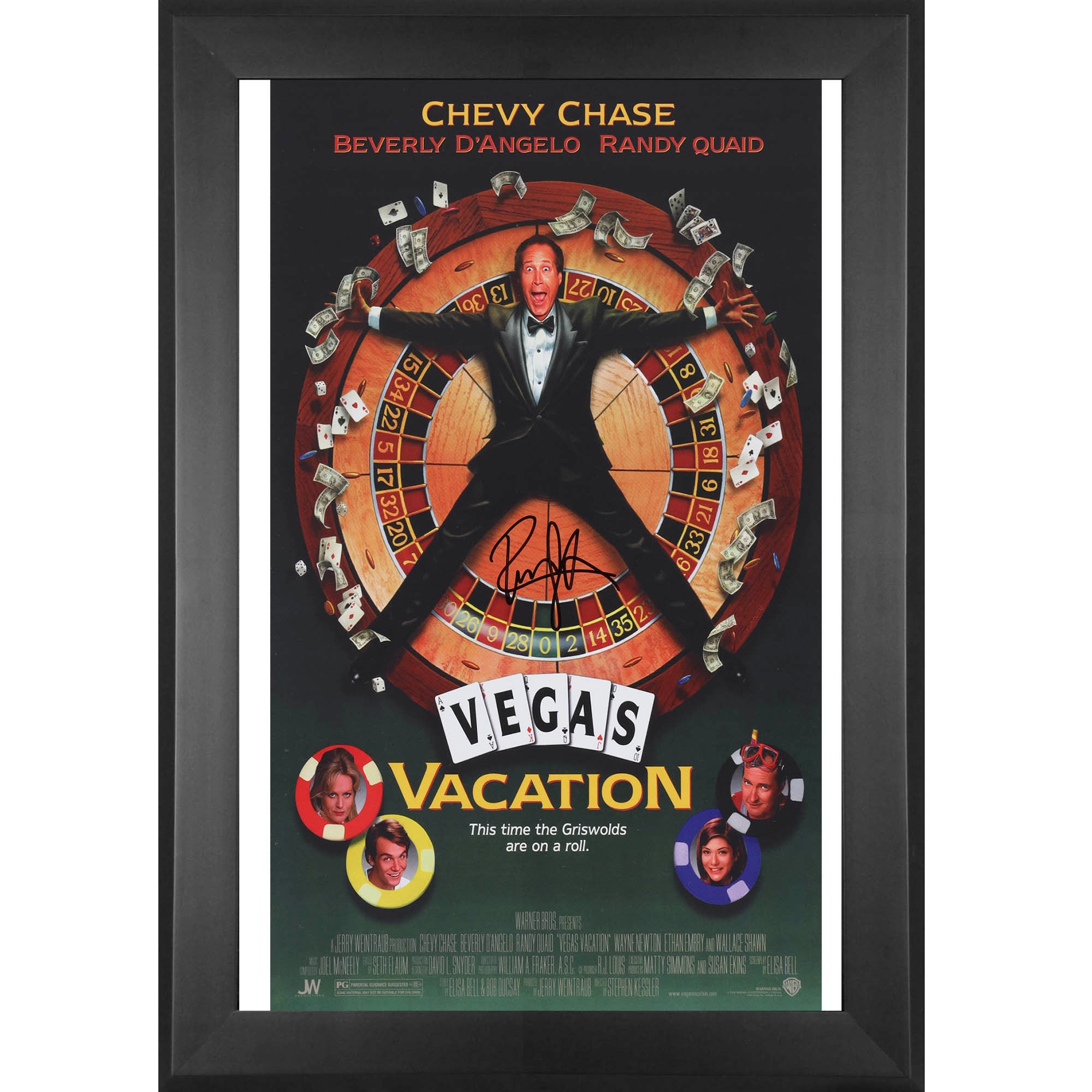 Randy Quaid Vegas Vacation Autographed Framed 11" x 17" Movie Poster