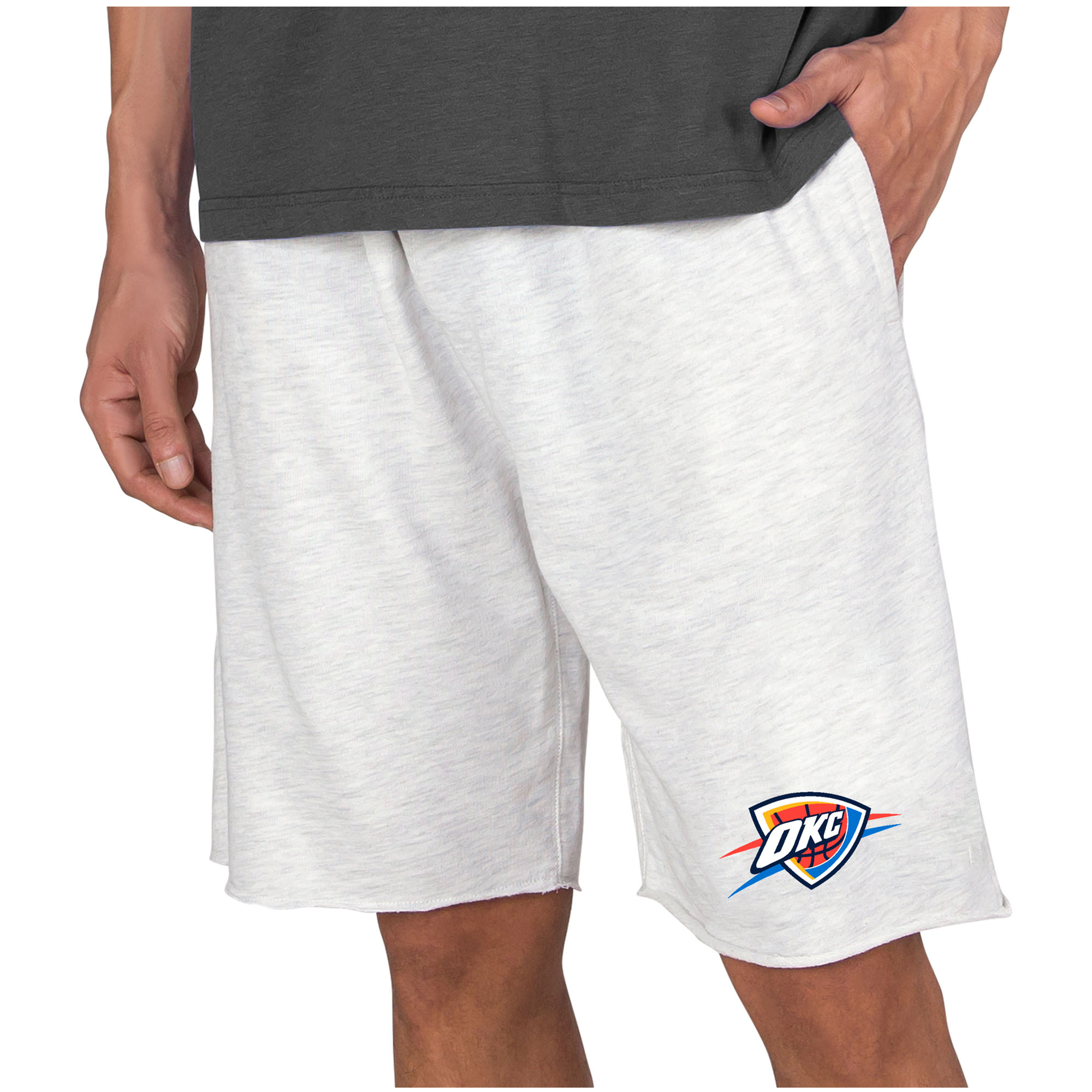 Men's Concepts Sport Cream Oklahoma City Thunder Mainstream Terry Shorts