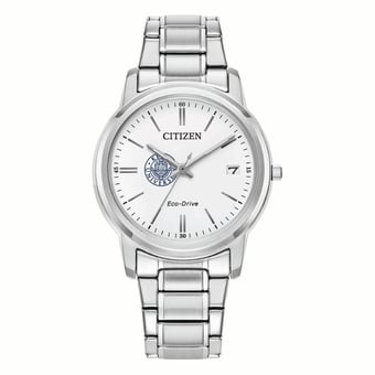 Women's Citizen Watch Silver Kean University Cougars Eco-Drive White Dial Stainless Steel Watch