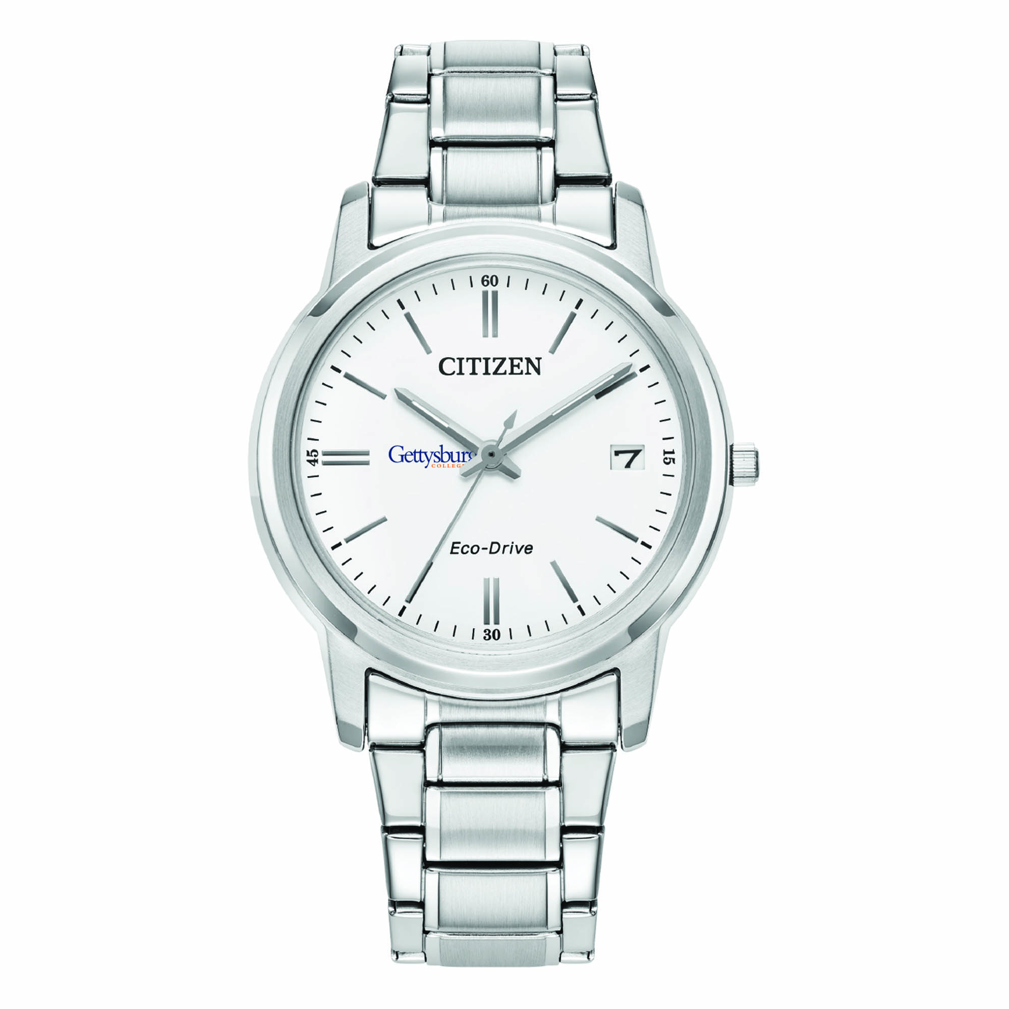 Women's Citizen Watch Silver Gettysburg Bullets Eco-Drive White Dial Stainless Steel Watch