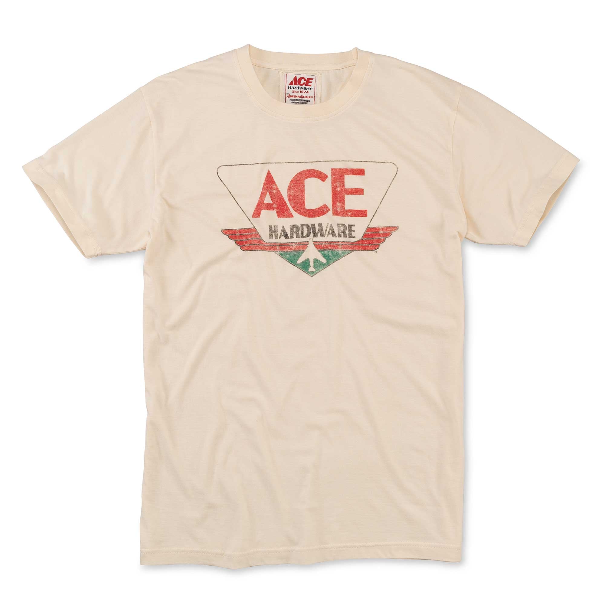 Men's American Needle Cream Ace Hardware Vintage Fade Brass Tacks T-Shirt