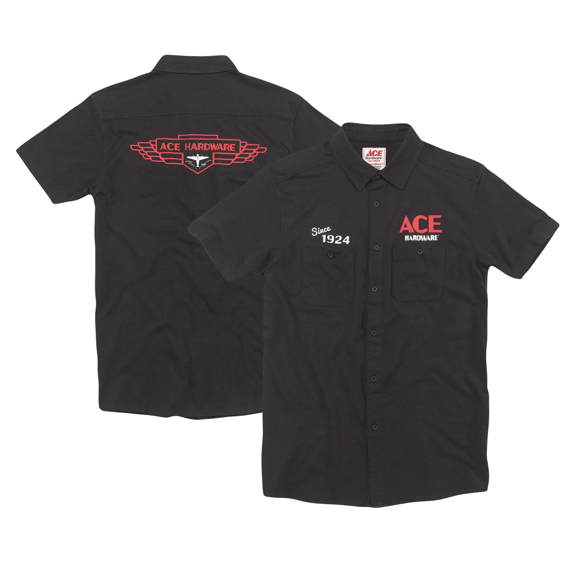Men's American Needle Black Ace Hardware Brew Master Button-Up Shirt