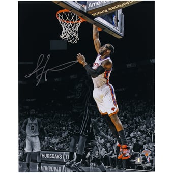 Amar'e Stoudemire New York Knicks Autographed 16" x 20" Spotlight Dunk vs. Miami Heat Photograph