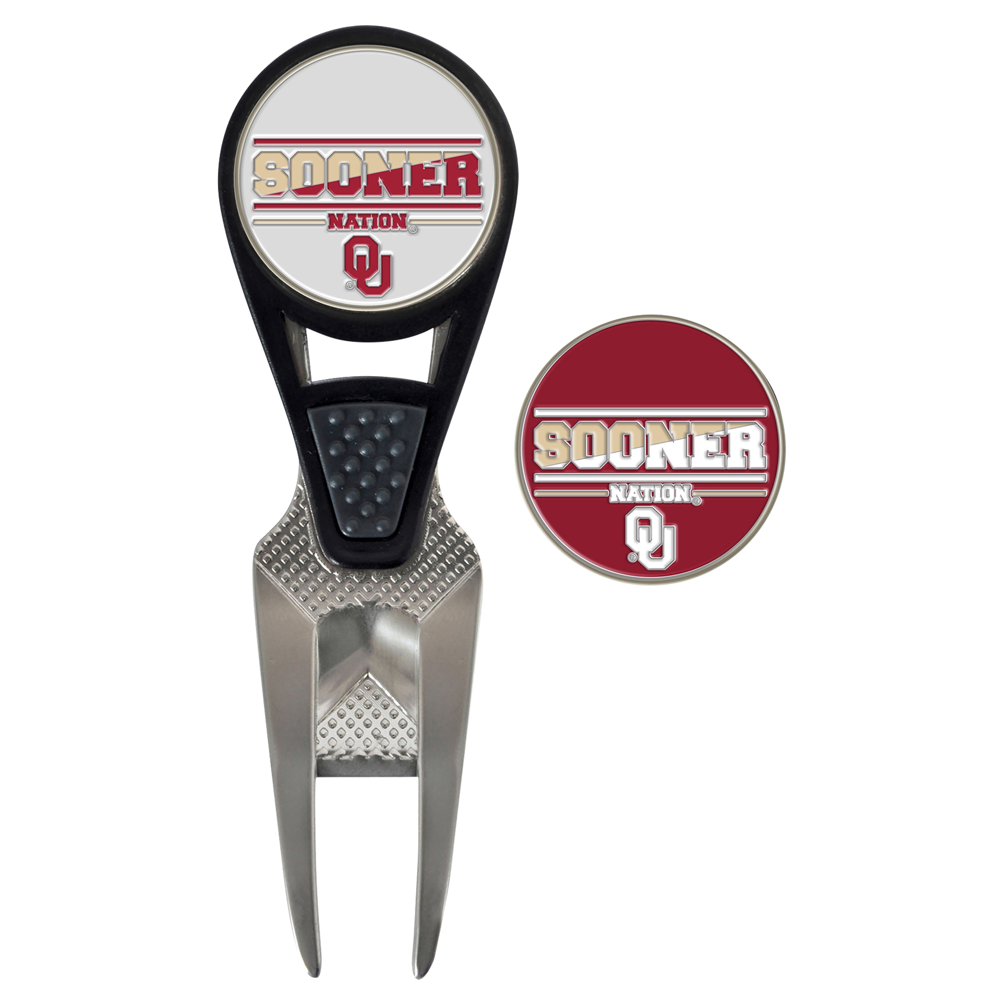 WinCraft Oklahoma Sooners Repair Tool & Ball Marker Set WinCraft Oklahoma Sooners Repair Tool & Ball Marker Set