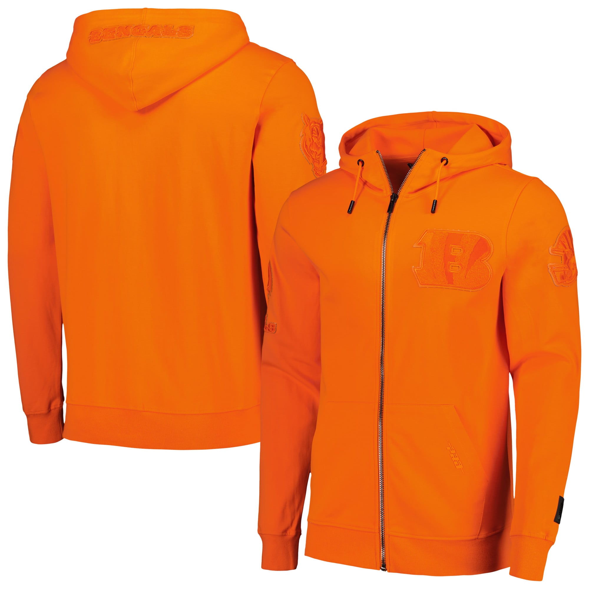 Men’s Pro Standard Orange Cincinnati Bengals Triple Tonal Full-Zip Hoodie Men’s Pro Standard Orange Cincinnati Bengals Triple Tonal Full-Zip Hoodie