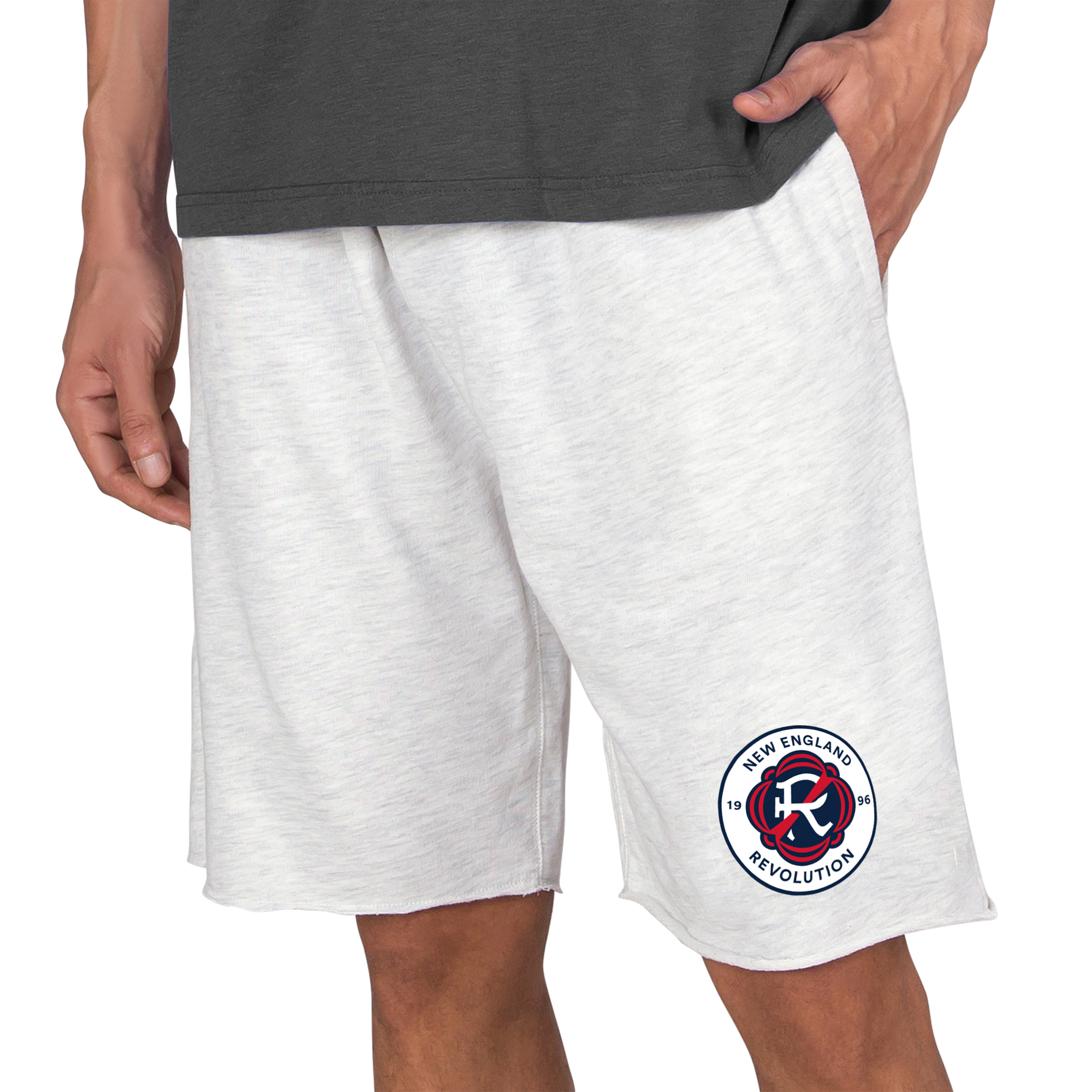 Men's Concepts Sport Oatmeal New England Revolution Mainstream Terry Shorts