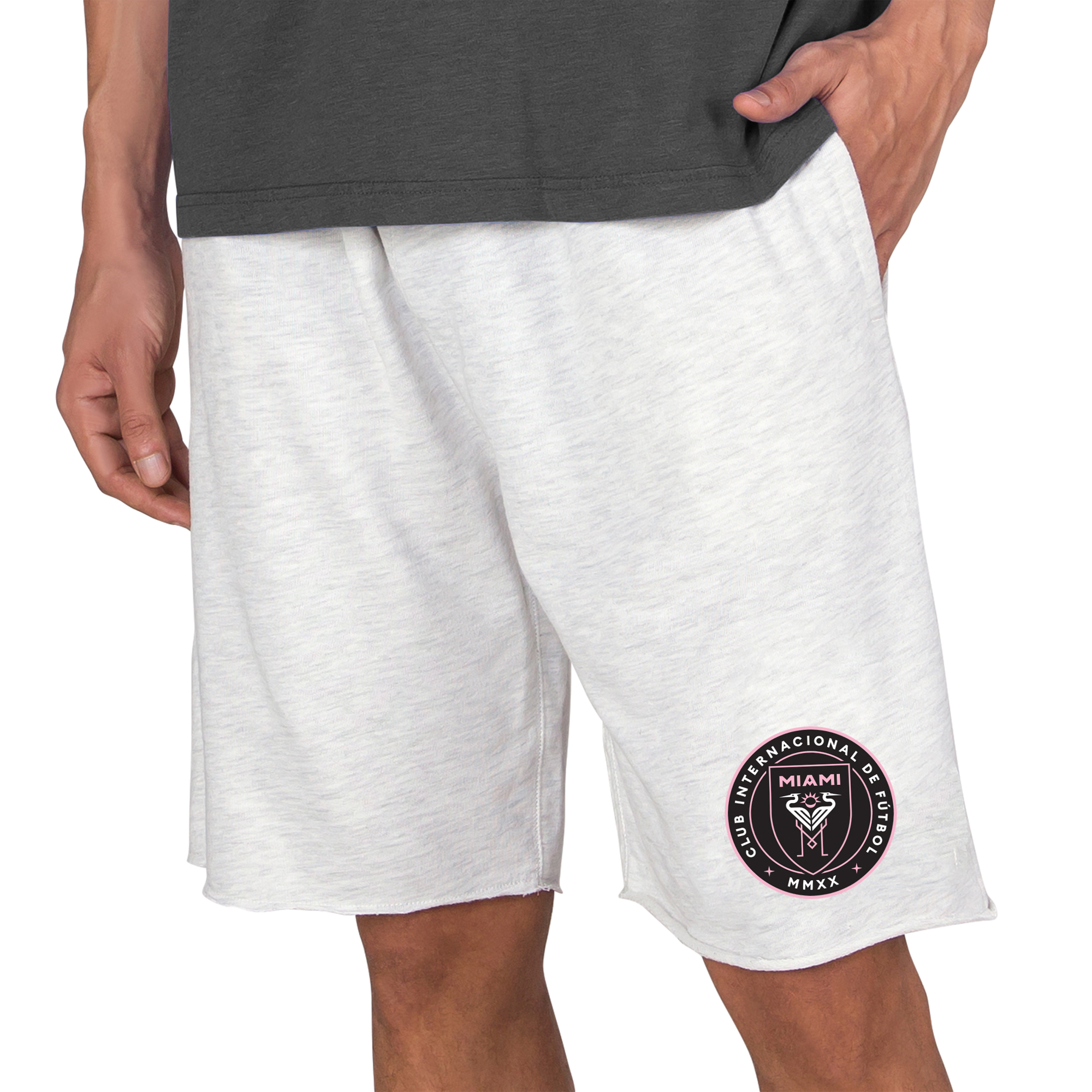 Men's Concepts Sport Oatmeal Inter Miami CF Mainstream Terry Shorts