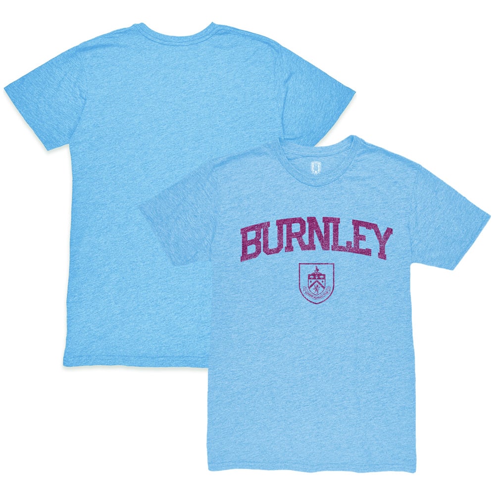 Men's 1863FC Light Blue Burnley Wordmark Mock Twist Tri-Blend T-Shirt