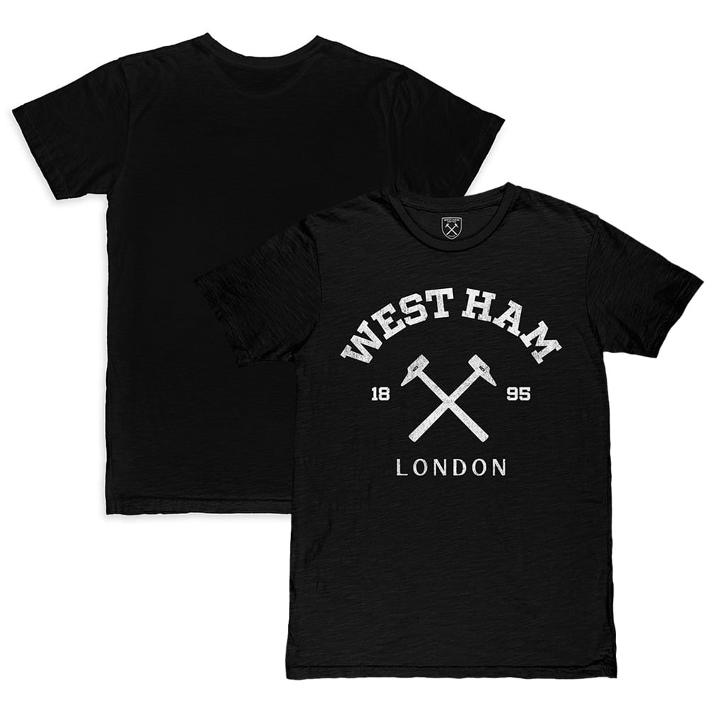 Men's 1863FC  Black West Ham United Established Slub T-Shirt