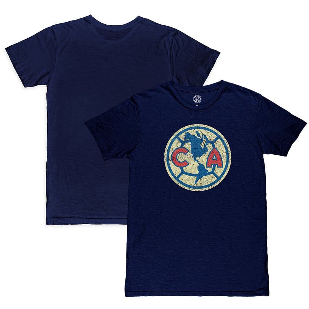 Men's 1863FC Navy Club America Color Crest Slub T-Shirt